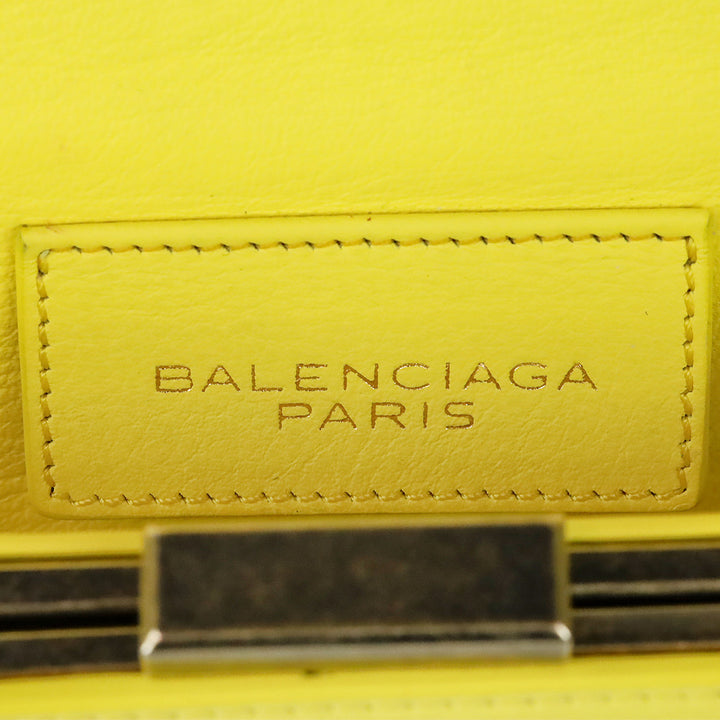Balenciaga Yellow Leather Papier Wand Long Clutch