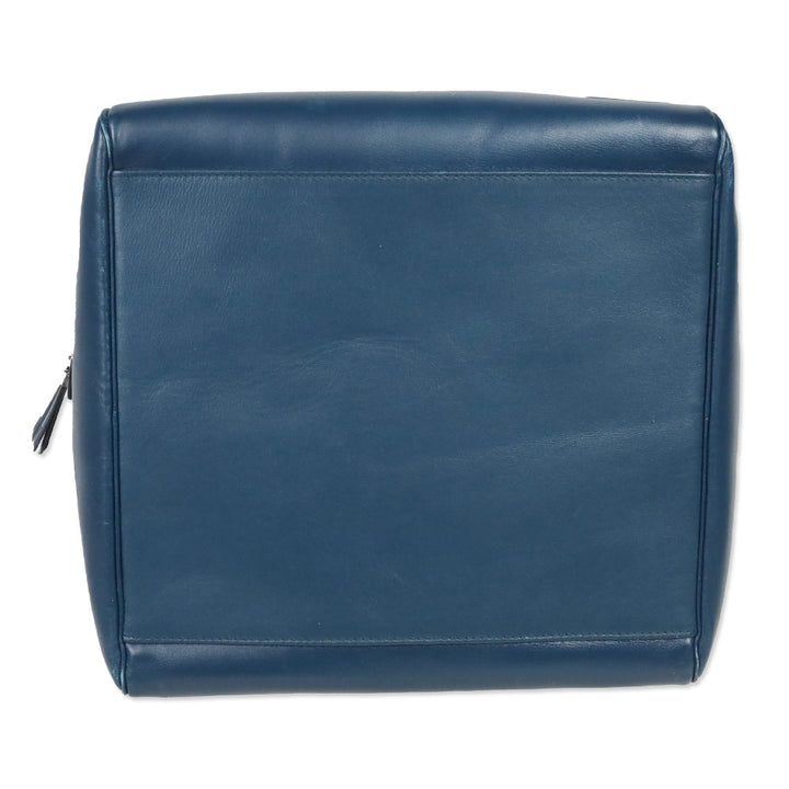 Bally Blue Leather Cube Tote