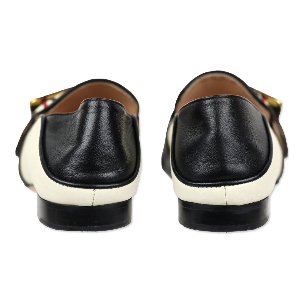 Bally Janelle Bone Calf Embroidered Buckle Loafer