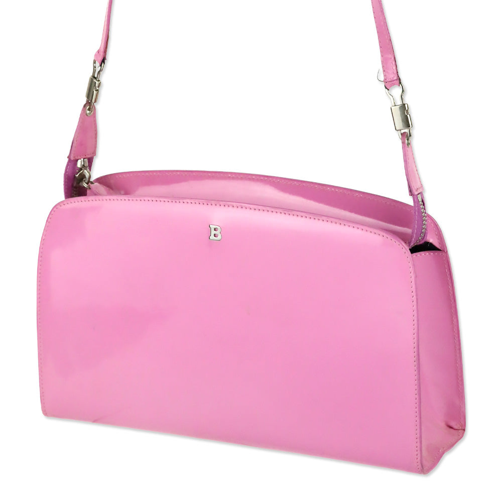 Bally Pink Patent Leather Shoulder Bag
