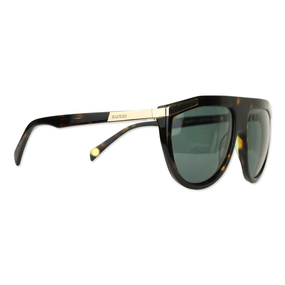 Balmain BL2114 Ecaille Grey Lens Flat Top Sunglasses