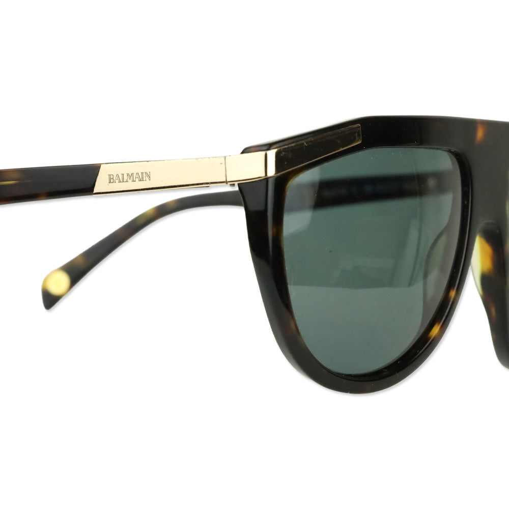 Balmain BL2114 Ecaille Grey Lens Flat Top Sunglasses