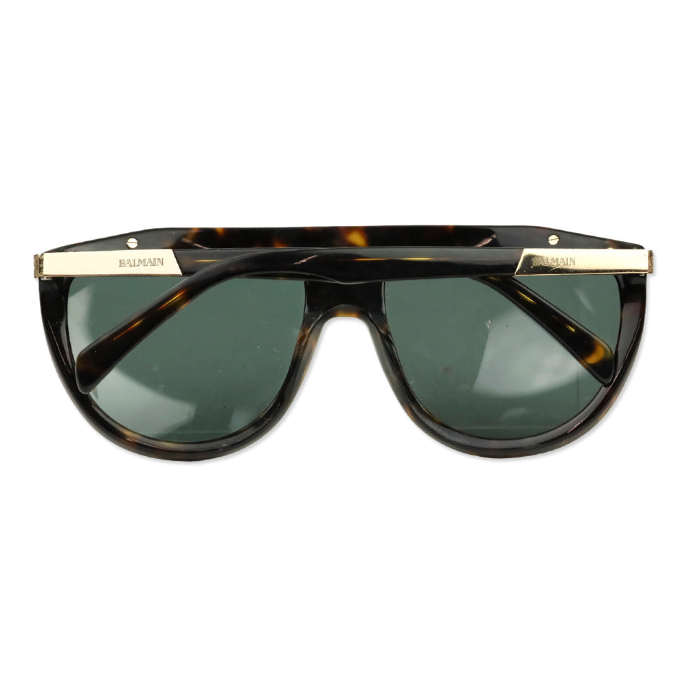 Balmain BL2114 Ecaille Grey Lens Flat Top Sunglasses