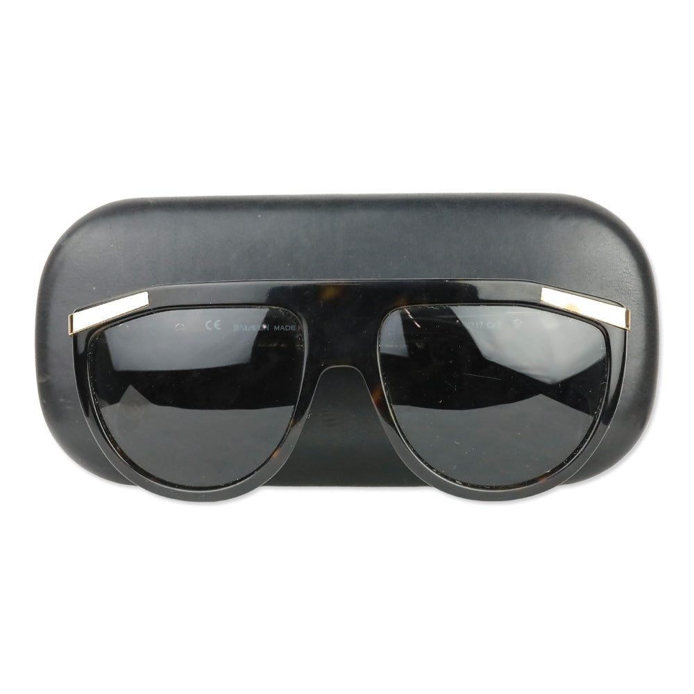 Balmain BL2114 Ecaille Grey Lens Flat Top Sunglasses