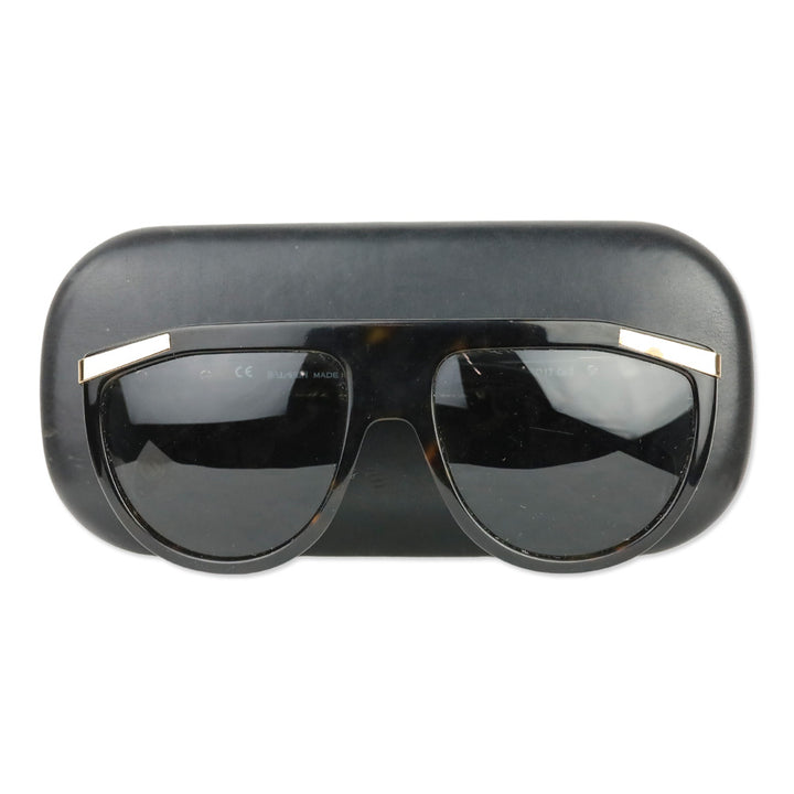 Balmain BL2114 Ecaille Grey Lens Flat Top Sunglasses