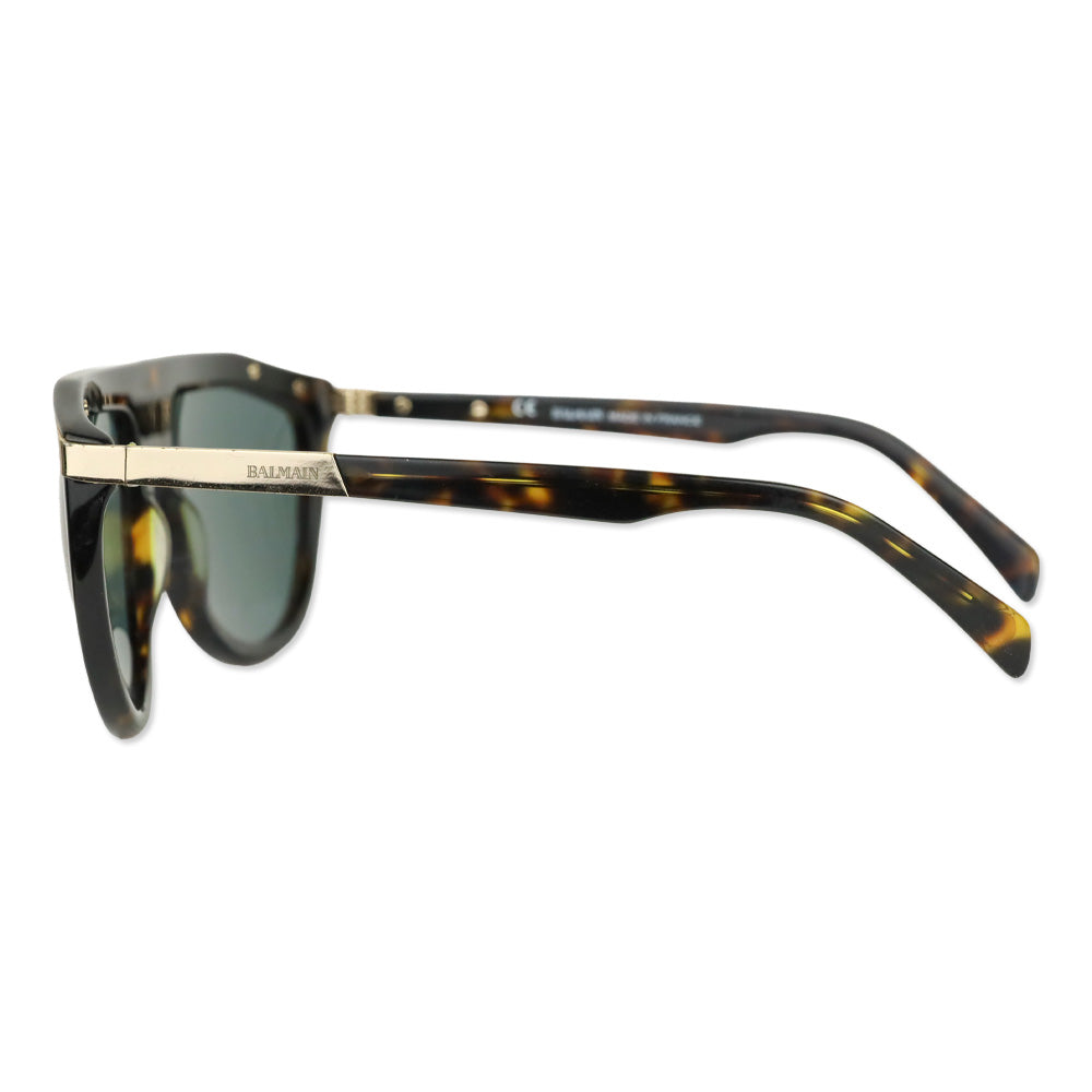 Balmain BL2114 Ecaille Grey Lens Flat Top Sunglasses