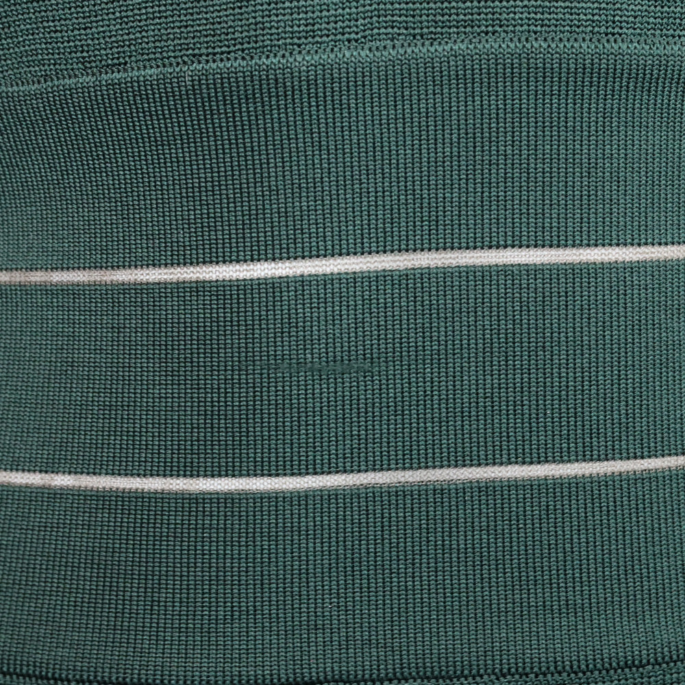 Balmain Emerald Green Cut Out Long Sleeve Bandage Midi Dress