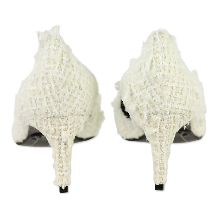 Balmain Julie White Tweed D'orsay Pump