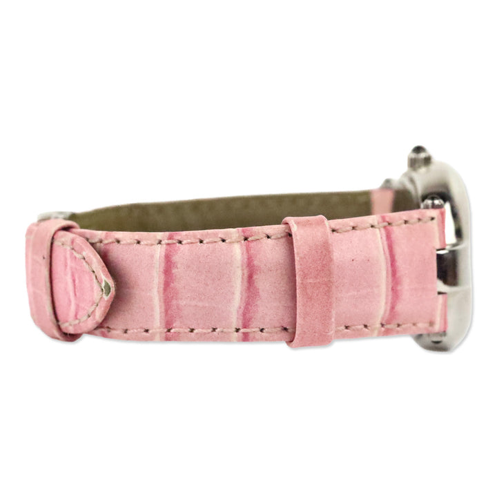 Balmain Stainless Steel Pink Croc Embossed Leather Excessive 3731 Watch