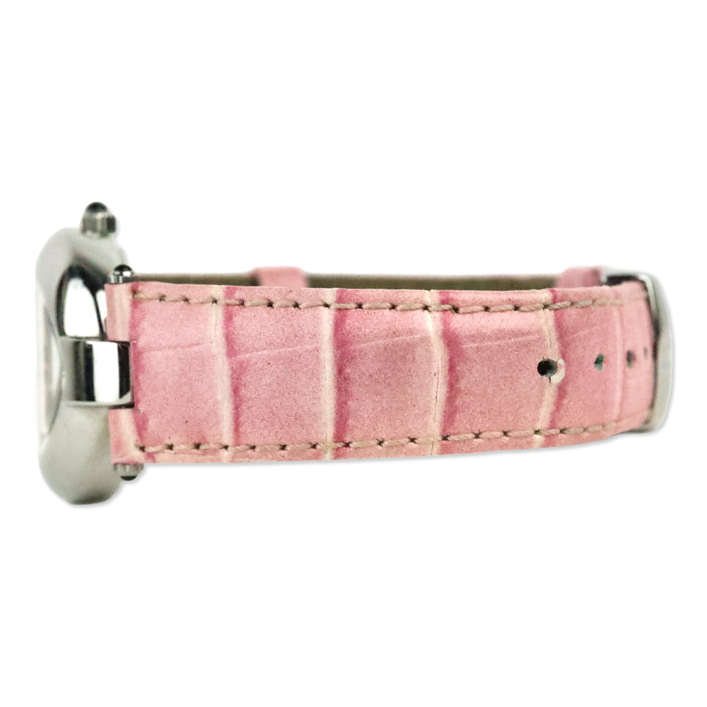 Balmain Stainless Steel Pink Croc Embossed Leather Excessive 3731 Watch