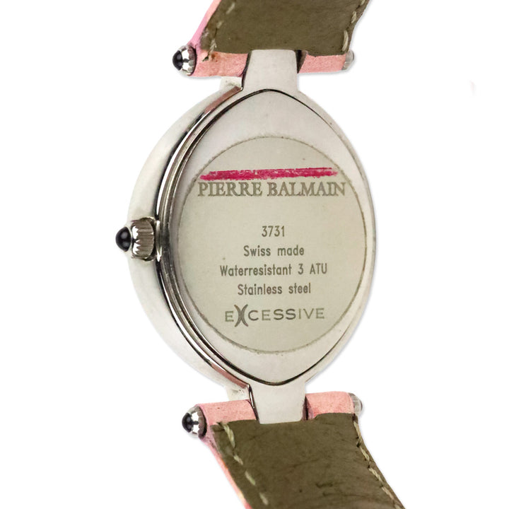 Balmain Stainless Steel Pink Croc Embossed Leather Excessive 3731 Watch