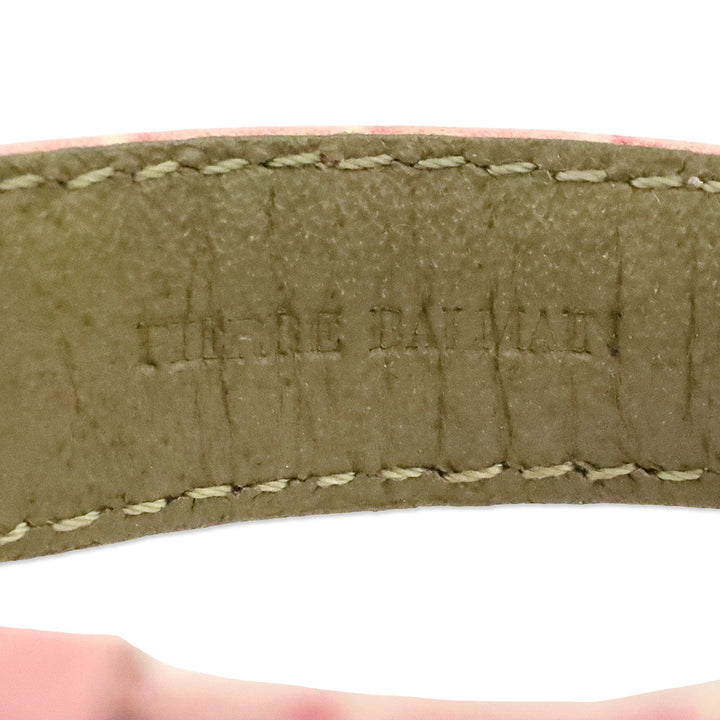 Balmain Stainless Steel Pink Croc Embossed Leather Excessive 3731 Watch