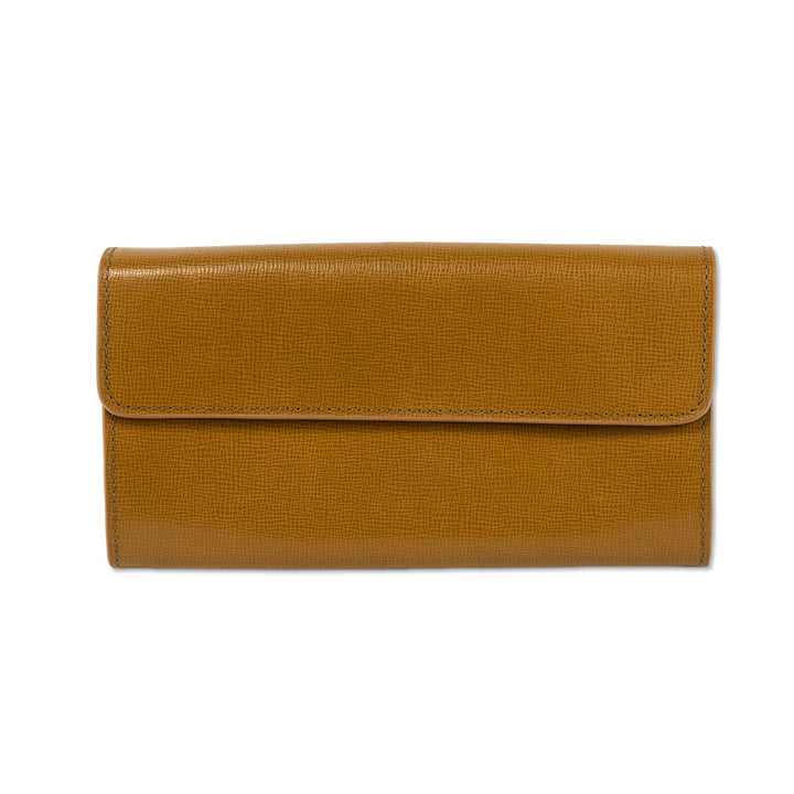 Barneys Mustard Yellow Leather Continental Wallet