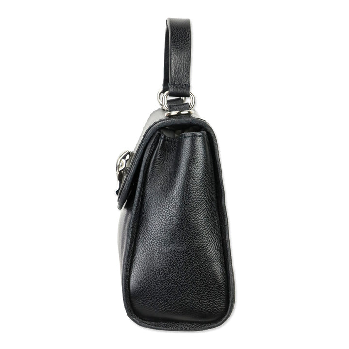 Barry Kieselstein-Cord Black Leather Trophy Alligator Top Handle Bag