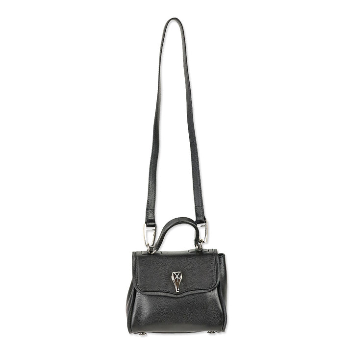 Barry Kieselstein-Cord Black Leather Trophy Alligator Top Handle Bag