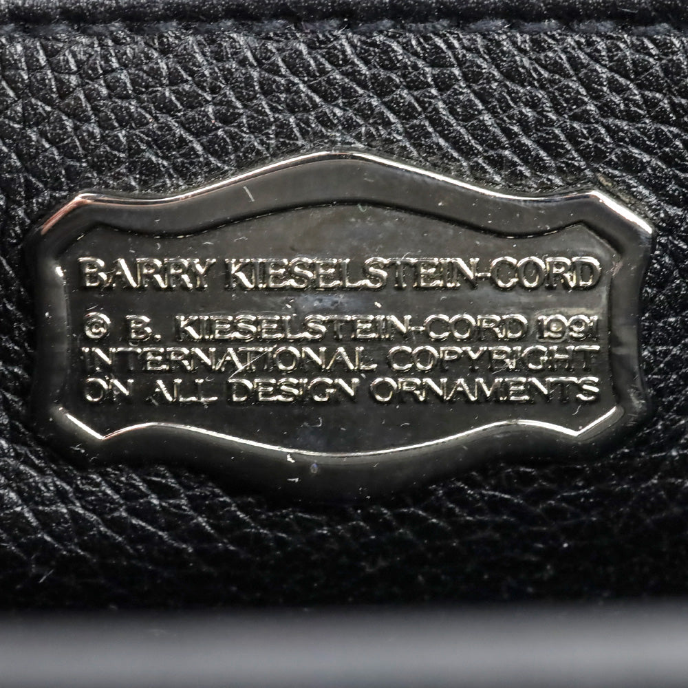 Barry Kieselstein-Cord Black Leather Trophy Alligator Top Handle Bag