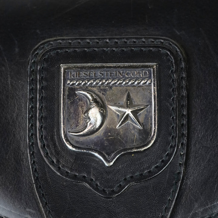 Barry Kieselstein-Cord Black Leather Biker Moon & Star Silver Hardware Drawstring Backpack