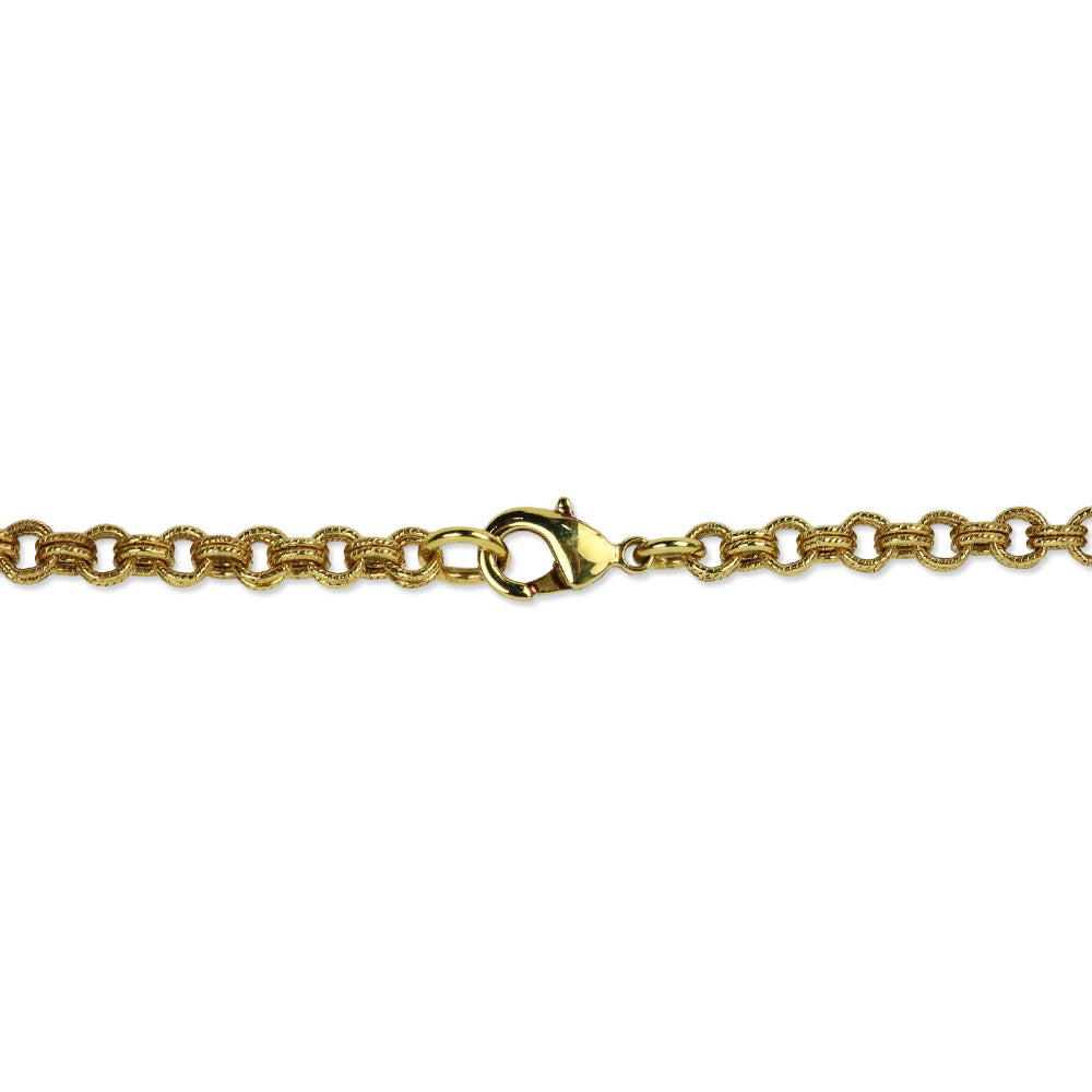 Ben Amun Gold-Tone Snowflake Coin Chain Link Belt