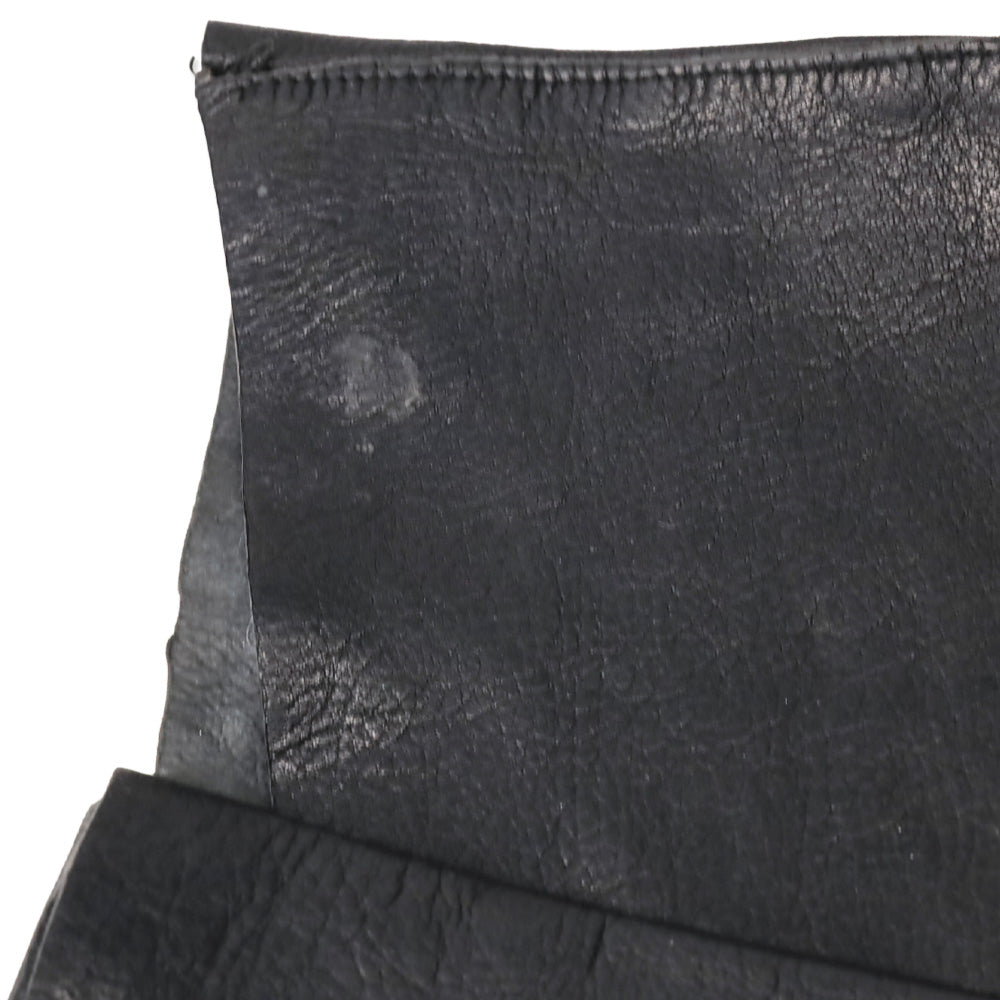 Black Leather Long Gloves