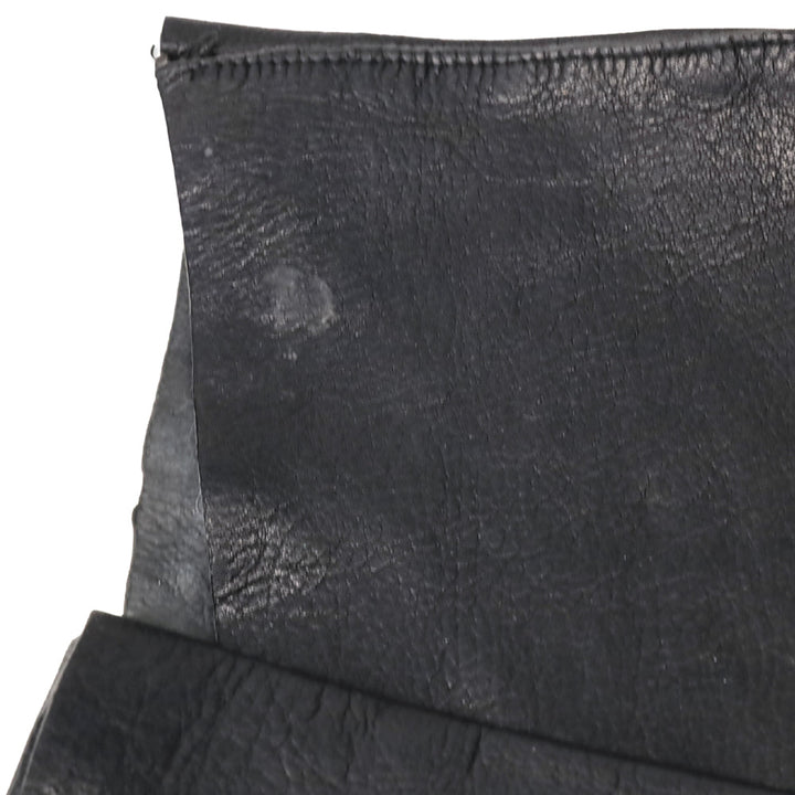 Black Leather Long Gloves