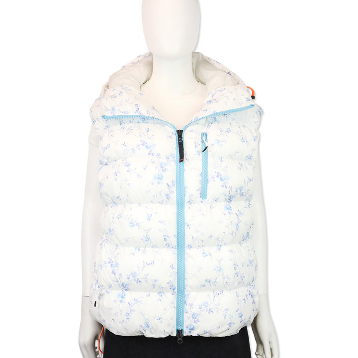 Bogner Fire + Ice x LoveShackFancy White/Blue Floral Naima Vest