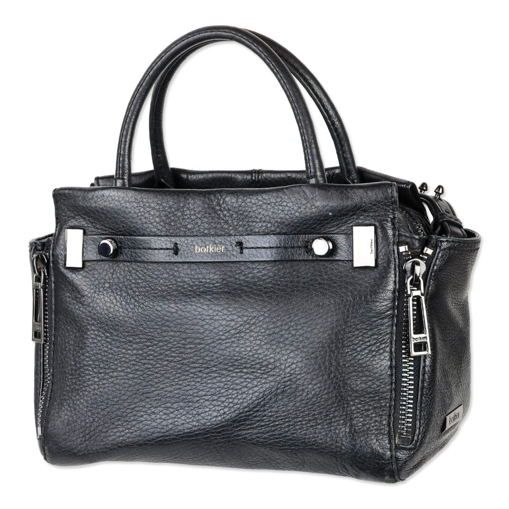 Botkier Black Leather Leroy Satchel Bag