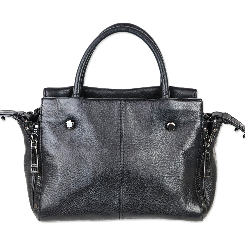 Botkier Black Leather Leroy Satchel Bag
