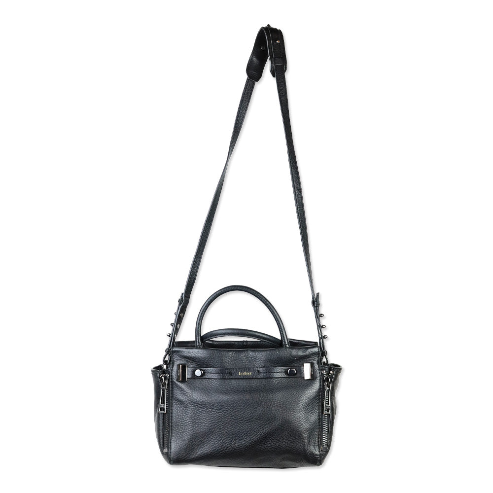 Botkier Black Leather Leroy Satchel Bag