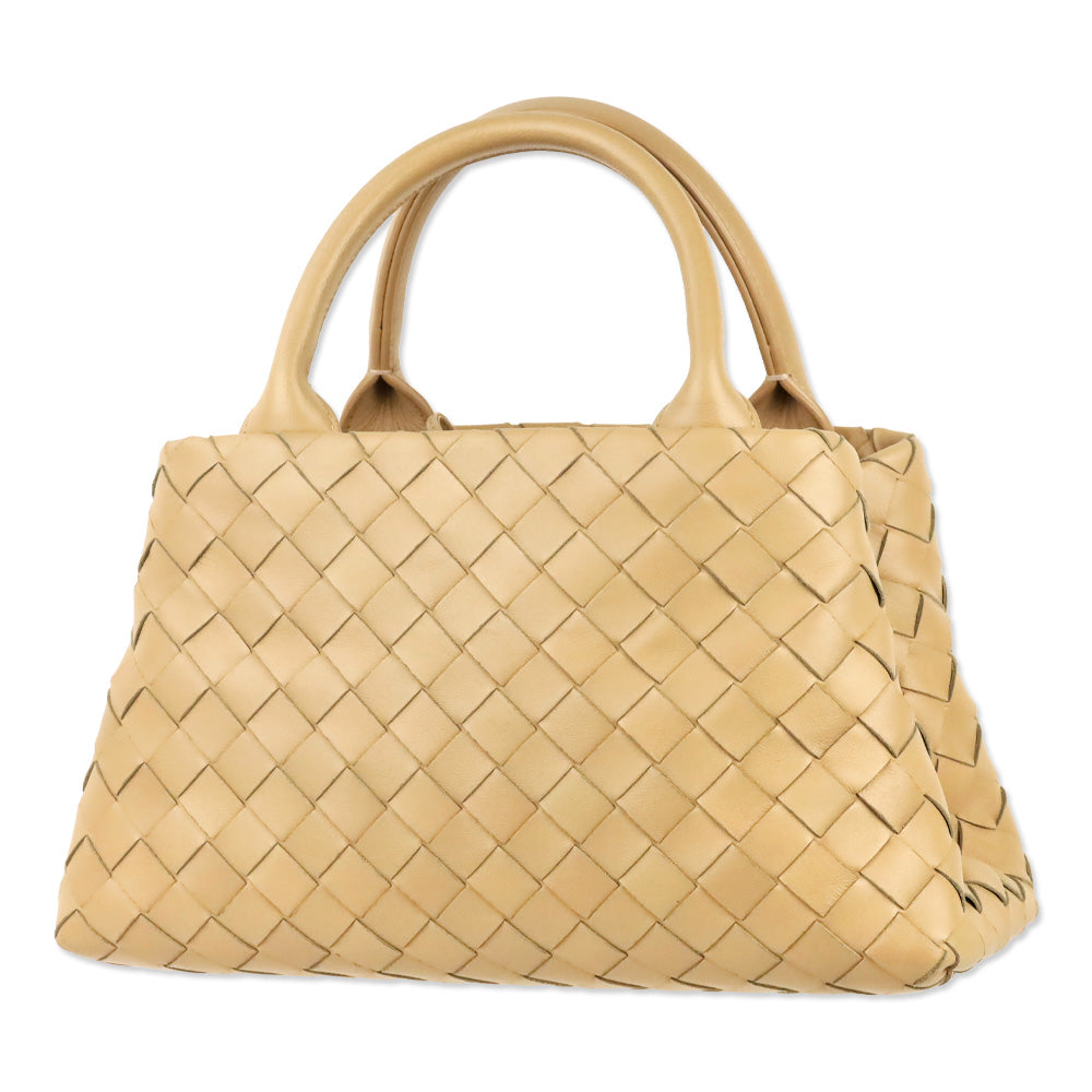 Bottega Veneta Beige Intrecciato Leather Mini Tote Crossbody Bag