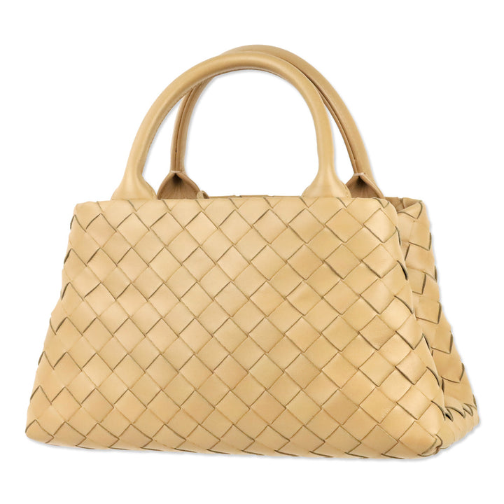 Bottega Veneta Beige Intrecciato Leather Mini Tote Crossbody Bag