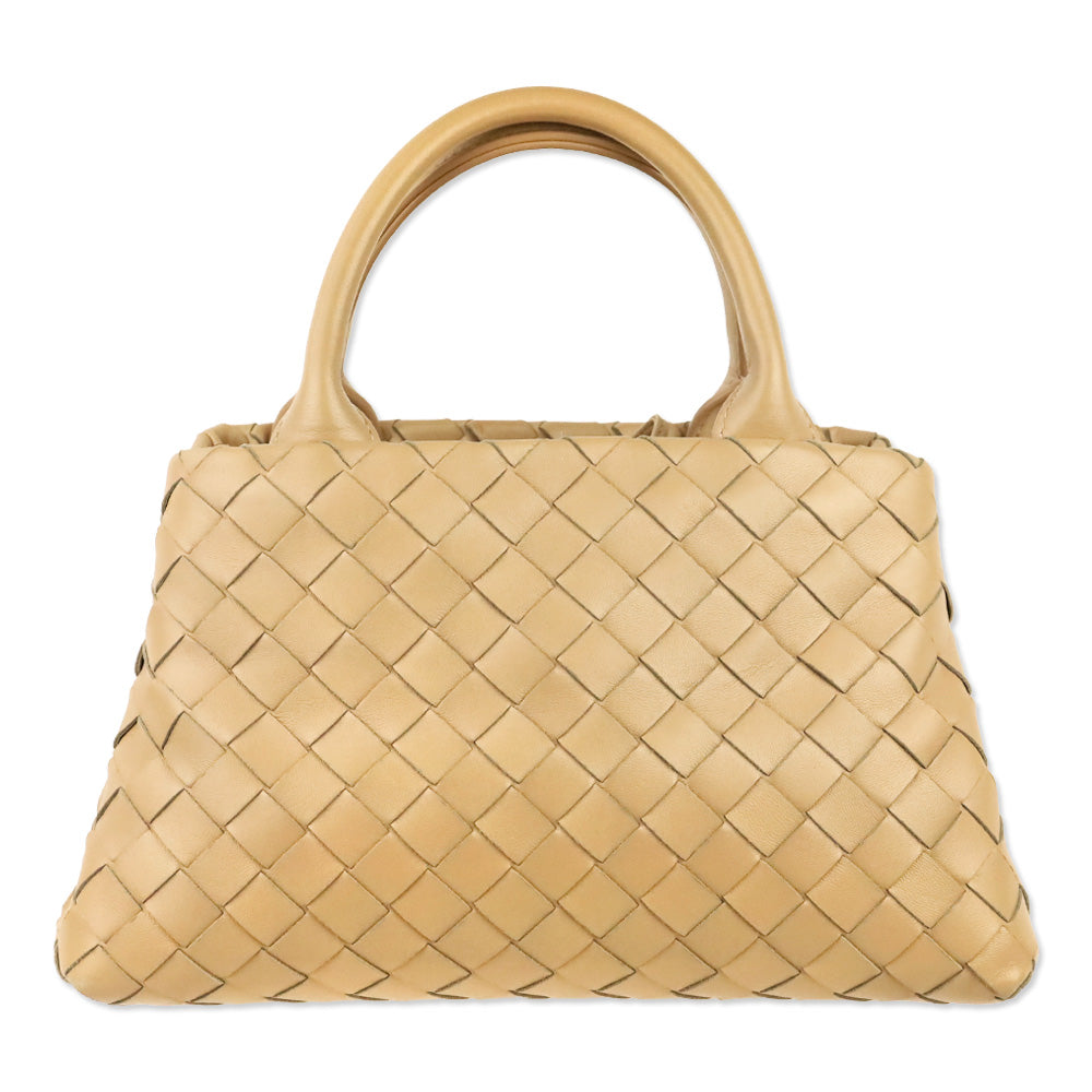 Bottega Veneta Beige Intrecciato Leather Mini Tote Crossbody Bag