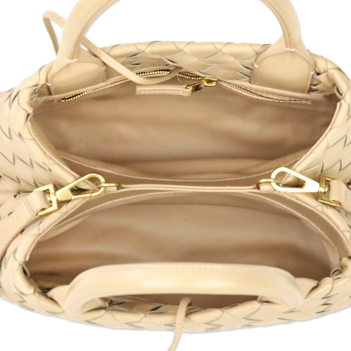 Bottega Veneta Beige Intrecciato Leather Mini Tote Crossbody Bag