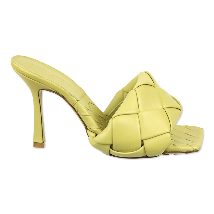 Bottega Veneta Beige Lido Maxi Intrecciato Leather Mule Sandal