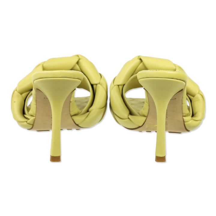 Bottega Veneta Beige Lido Maxi Intrecciato Leather Mule Sandal