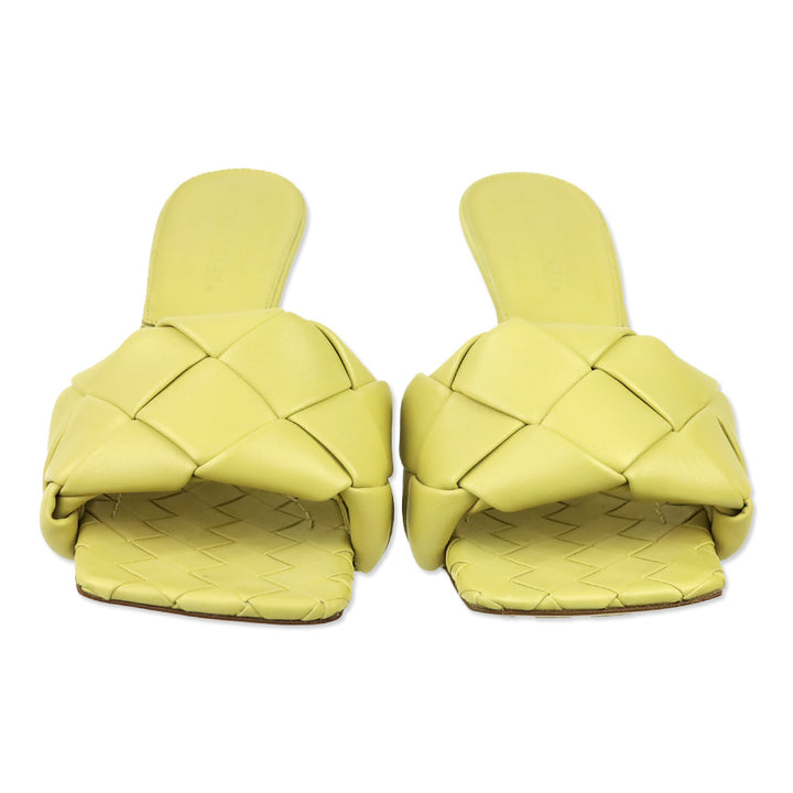 Bottega Veneta Beige Lido Maxi Intrecciato Leather Mule Sandal