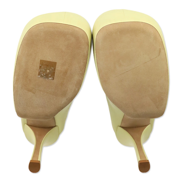Bottega Veneta Beige Stretch Nappa The Bold Mule Heels