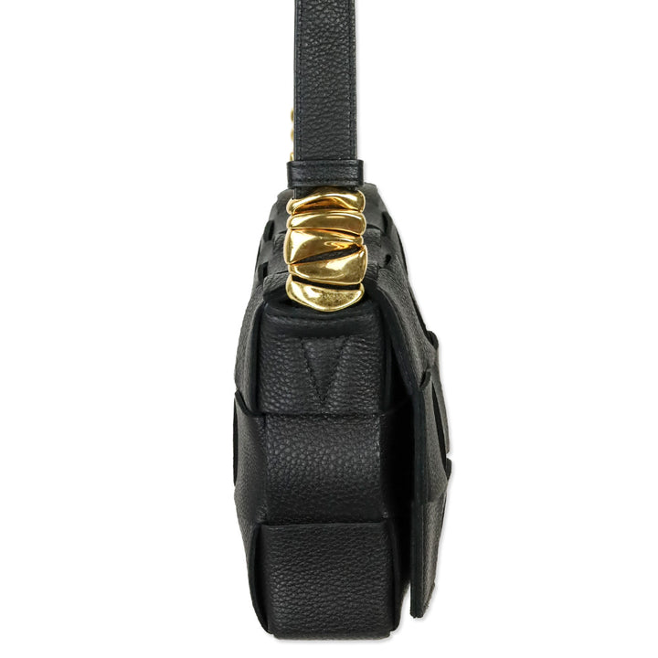Bottega Veneta Black Maxi Intrecciato Cassette Bag