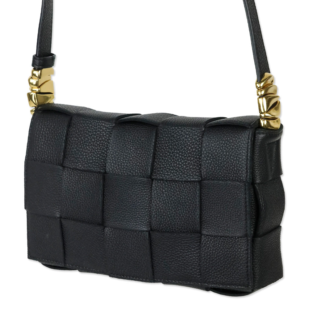Bottega Veneta Black Maxi Intrecciato Cassette Bag