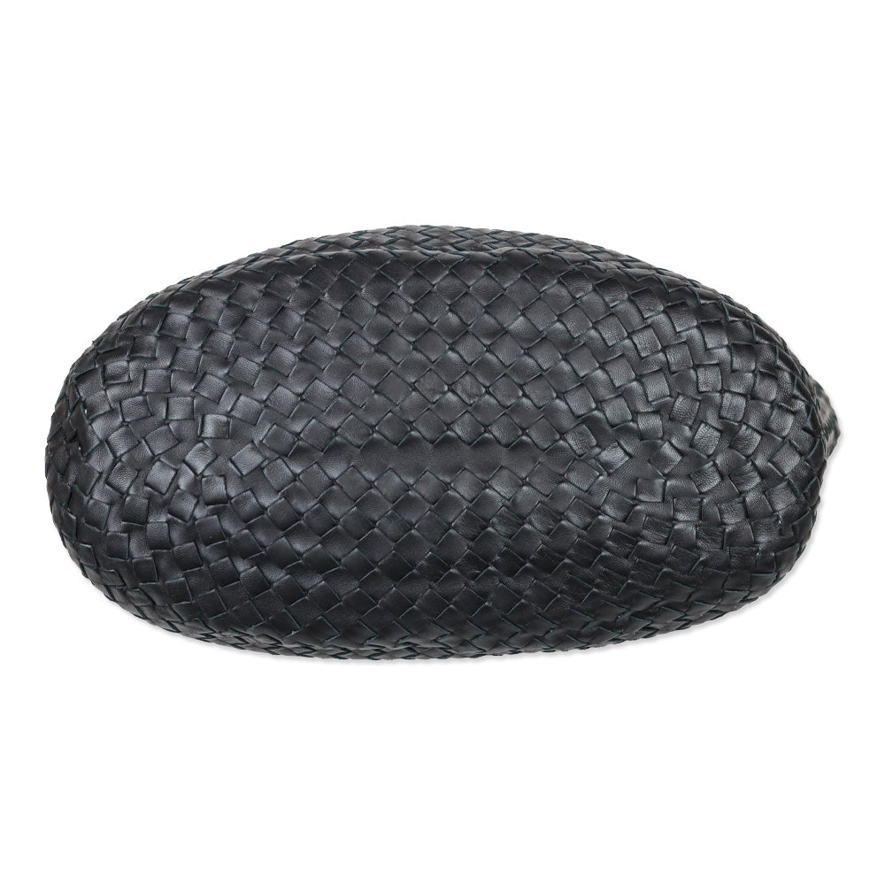 Bottega Veneta Black Nappa Intrecciato Bucket Bag