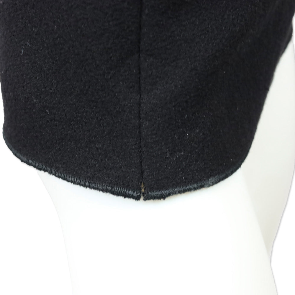 Bottega Veneta Black Wool Ruffle Accent Shift Dress