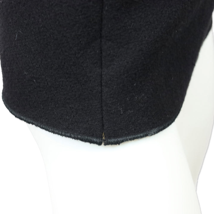 Bottega Veneta Black Wool Ruffle Accent Shift Dress