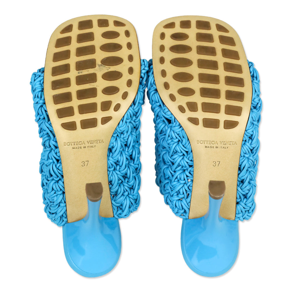 Bottega Veneta Blue Leather The Board Leather Sandal