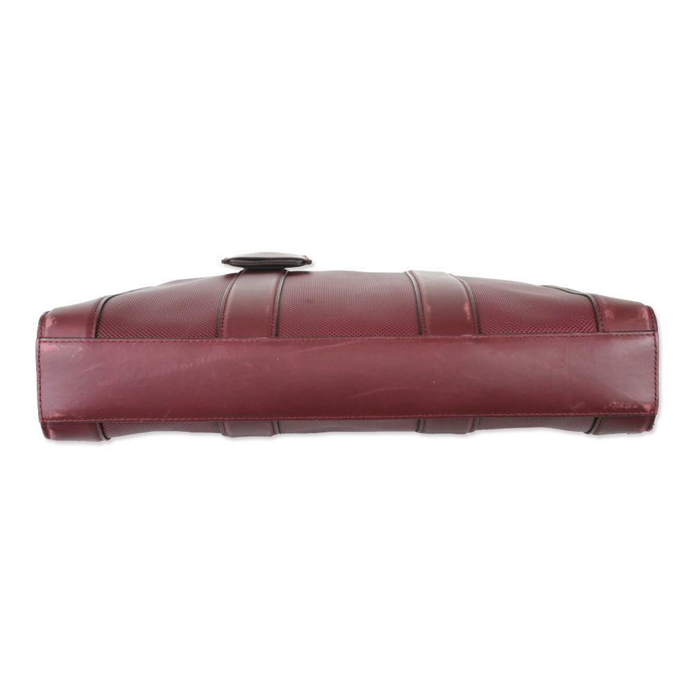 Bottega Veneta Bordeaux Marco Polo Calfskin Leather Briefcase