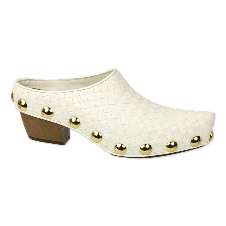 Bottega Veneta Gondola Alabaster Intrecciato Leather Clog Mules