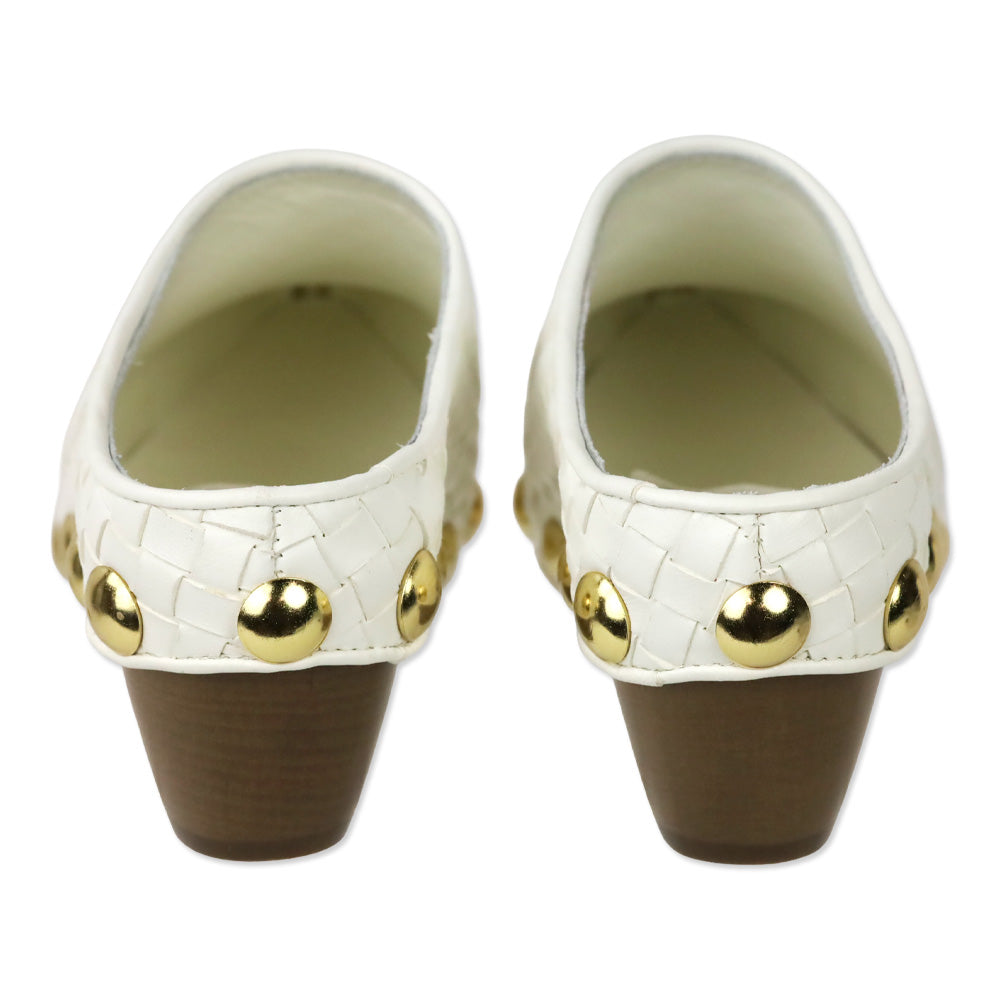 Bottega Veneta Gondola Alabaster Intrecciato Leather Clog Mules