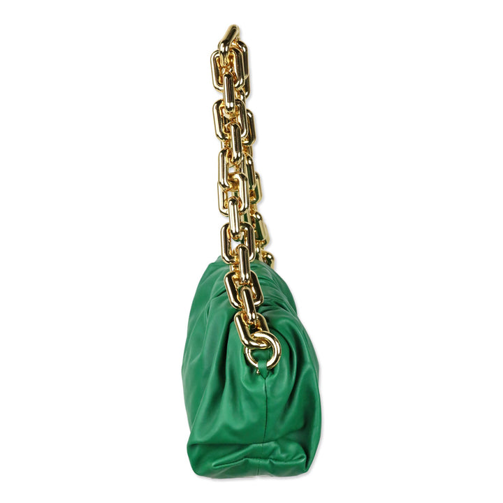 Bottega Veneta Green Calf Leather The Chain Pouch