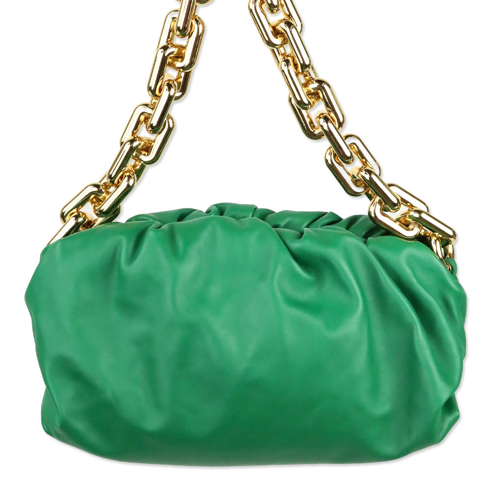 Bottega Veneta Green Calf Leather The Chain Pouch