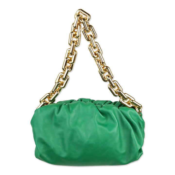 Bottega Veneta Green Calf Leather The Chain Pouch
