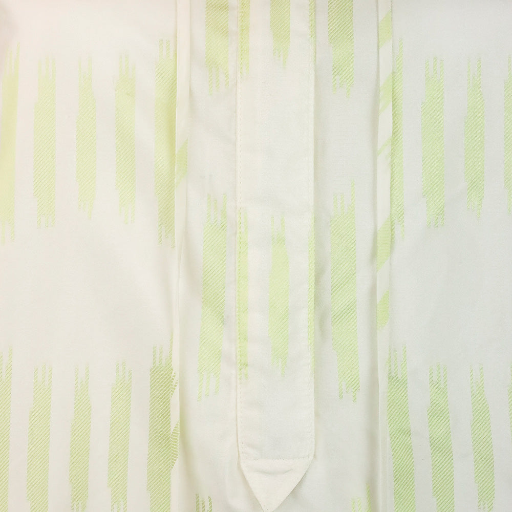 Bottega Veneta Green/Striped Silk Taffeta Irregular Tunic Shirt