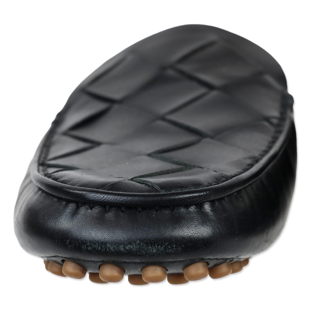 Bottega Veneta Intrecciato Leather Driving Mules